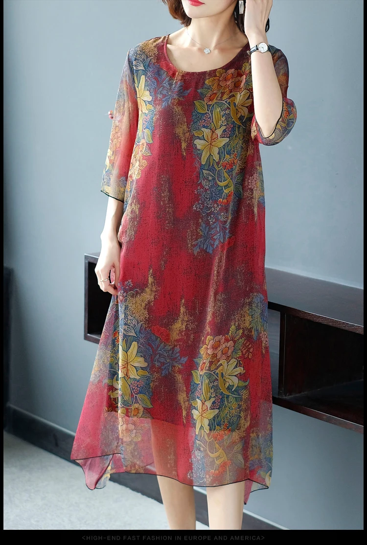 Винтажное Цветочное платье 5XL размера плюс Boho миди, летнее шифоновое пляжное макси-платье с принтом, элегантные женские вечерние платья