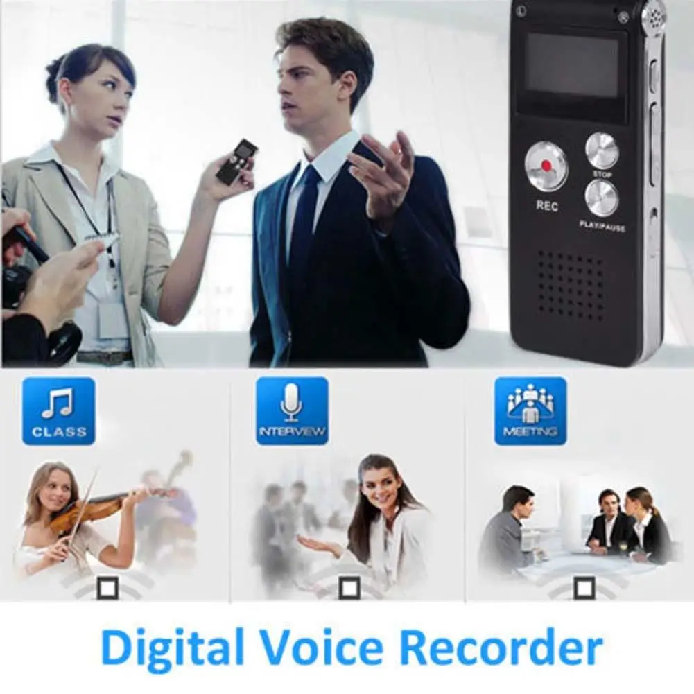 Перезаряжаемый Цифровой диктофон 8 Гб Диктофон MP3 плеер запись | Электроника