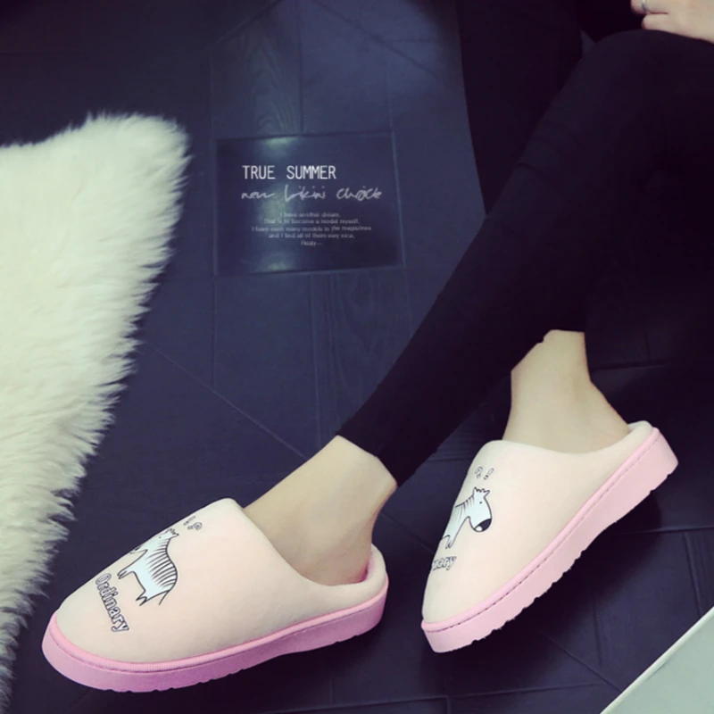 2019 Winter couple cotton slippers female indoor warm non-slip cute bag with the home month lint male winter | Обувь