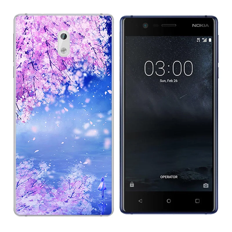 Мягкий ТПУ для Nokia 3 чехол Nokia3 Силиконовая задняя крышка Pine Чехлы телефона с