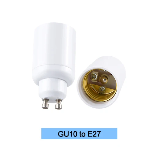 GU10-E27 E27 патрон для лампы, гнездо преобразователя E12 E14 GU10 G9 B22 MR16, светодиодный адаптер для преобразования, y-образный разветвитель, огнеупорный для дома - Цвет: GU10-E27