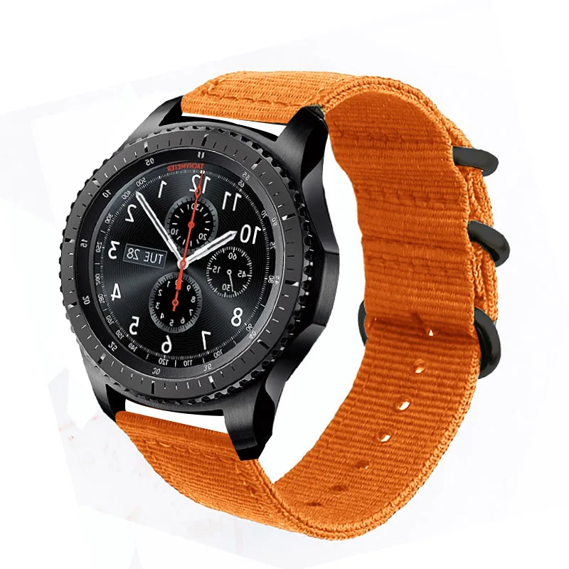 Orange Для samsung gear sport S2 S3 Frontier классический ремешок для часов huami amazfit bip ремешок huawei GT 2 galaxy watch active 42 46 мм - Цвет ремешка: Orange