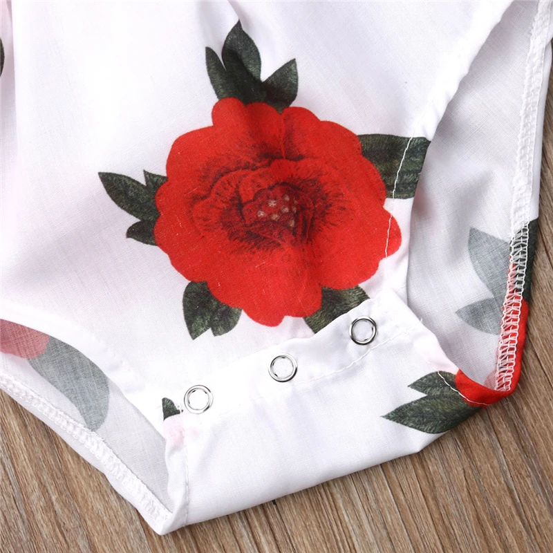 Боди для маленьких девочек Комбинезон без рукавов с оборками новорожденных