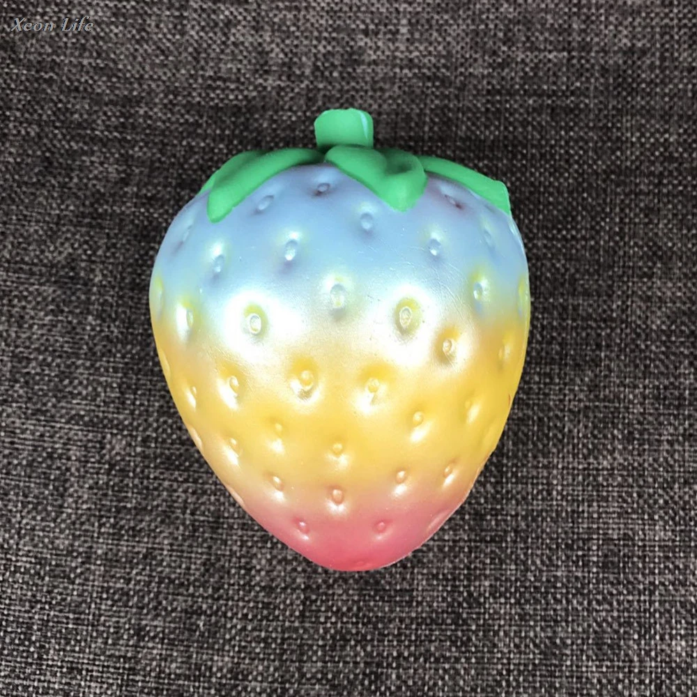 1 шт. Радуга клубника Squishy Super Jumbo Ароматические замедлить рост Редкие забавная