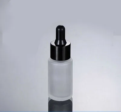 

Hot 20ML frosted glass dropper glass with black Lid bottle lotion bottle Cosmetic Packaging glass bottle