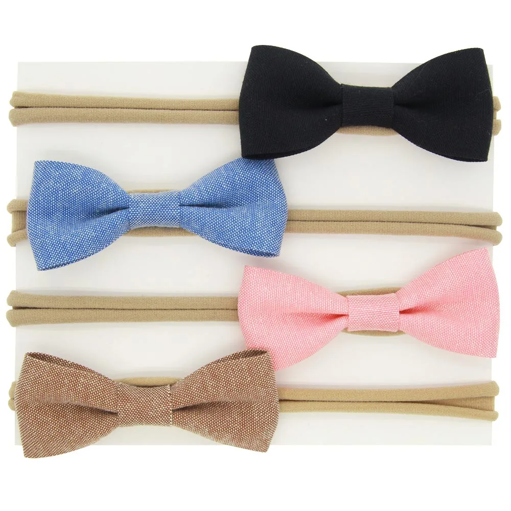 4pcs bow Цветочная Детская повязка на голову для девочек, банты, корона, повязка на голову, тюрбан, повязки на голову для новорожденных, повязки на голову для детей, повязка на голову, Детские аксессуары для волос - Цвет: 4pcs bow