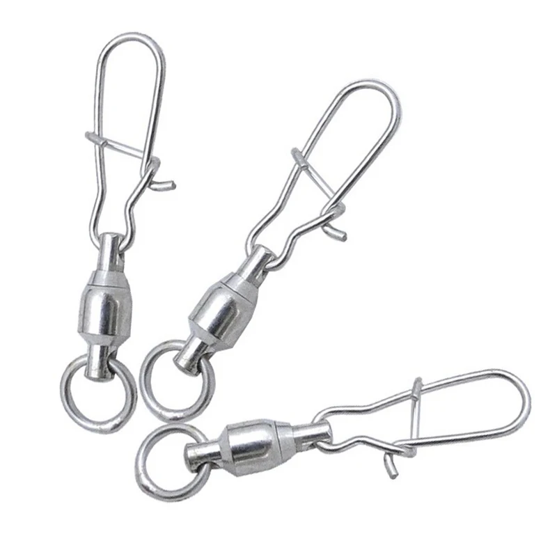 50 шт. рыболовные вертлюжки из нержавеющей стали|swivels fishing|swivel ball bearingswivel bearing |