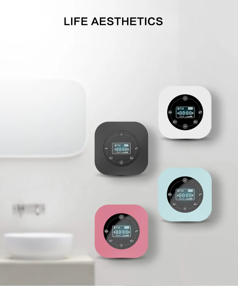 Портативный ванной Водонепроницаемый FM Bluetooth радио динамик беспроводной ЖК