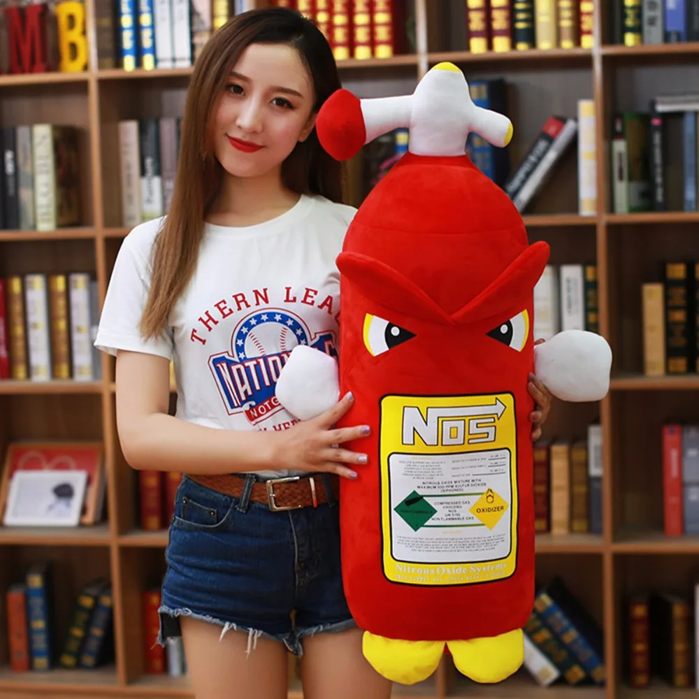 Креативная плюшевая игрушка NOS Закись азота подушка в форме бутылки имитация