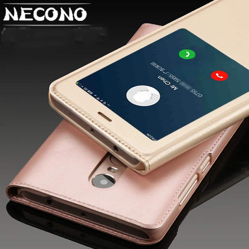Чехол для Xiaomi Redmi note 4 кожаный чехол книжка Note pro с функцией пробуждения телефона
