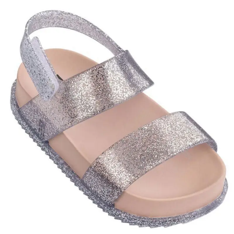 Mini Melissa/Новинка года; летняя прозрачная обувь для девочек и мальчиков; нескользящие пляжные сандалии для детей; обувь для малышей; мягкие сандалии; сандалии для девочек; обувь на плоской подошве