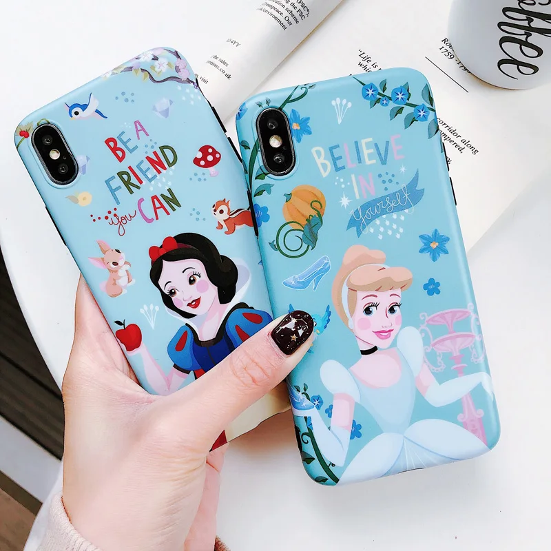 Для iphone XS max XR Принцесса Ариэль телефонные чехлы для X 8 плюс 7 6 6s p Blue ray Алиса