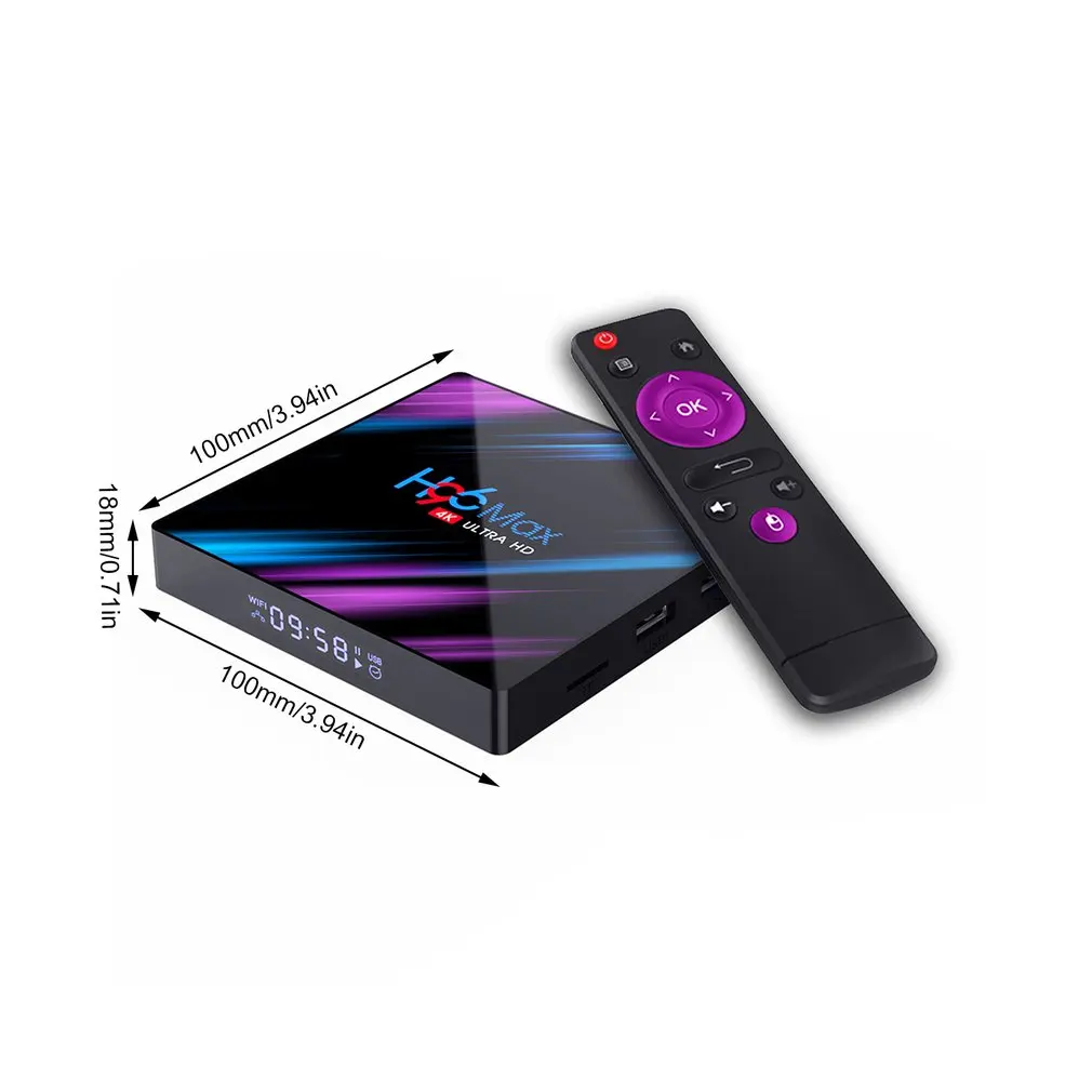 Android 9,0 ТВ приставка H96 Max Rockchip RK3318 4K Смарт ТВ приставка 2,4G& 5G Wifi BT4.0 H96Max 4 Гб 64 Гб медиаплеер Android приставка