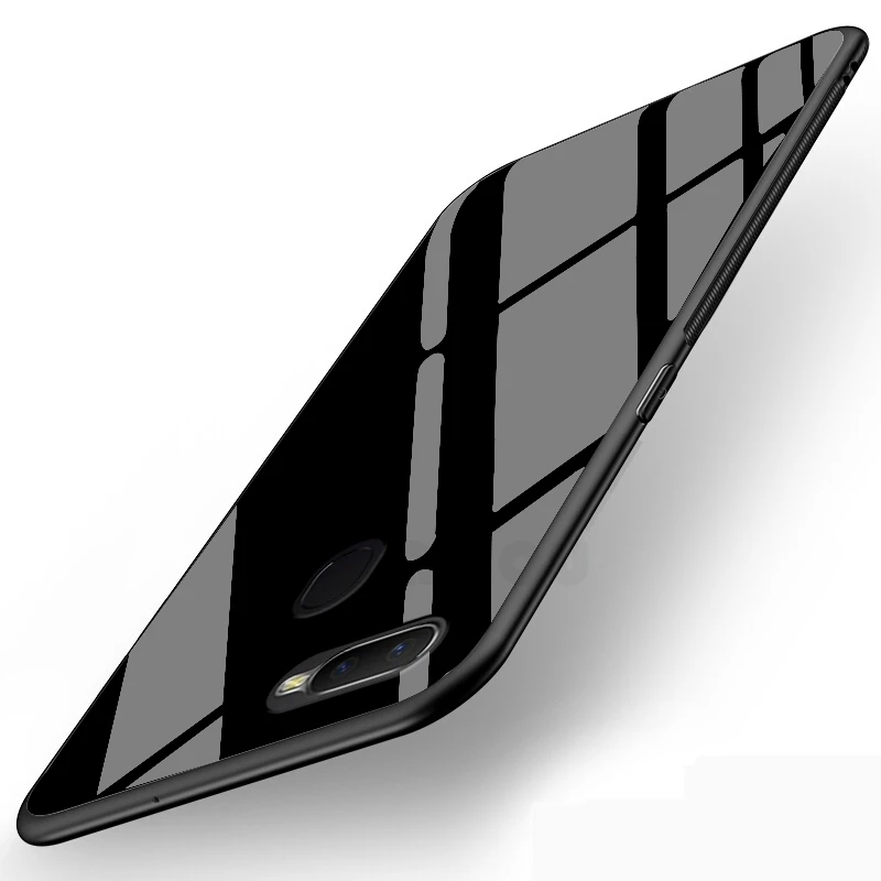UPaitou Роскошный чехол из закаленного стекла для OPPO F9 Pro F7 F5 молодежный TPU бампер