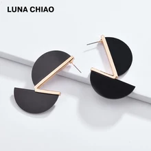 Женские Модные полукруглые серьги из акриловой смолы LUNA CHIAO