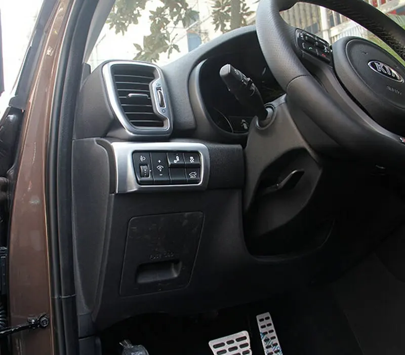 

Car ABS Headlight Switch Button Cover trim For 2016-2017 LHD Kia Sportage