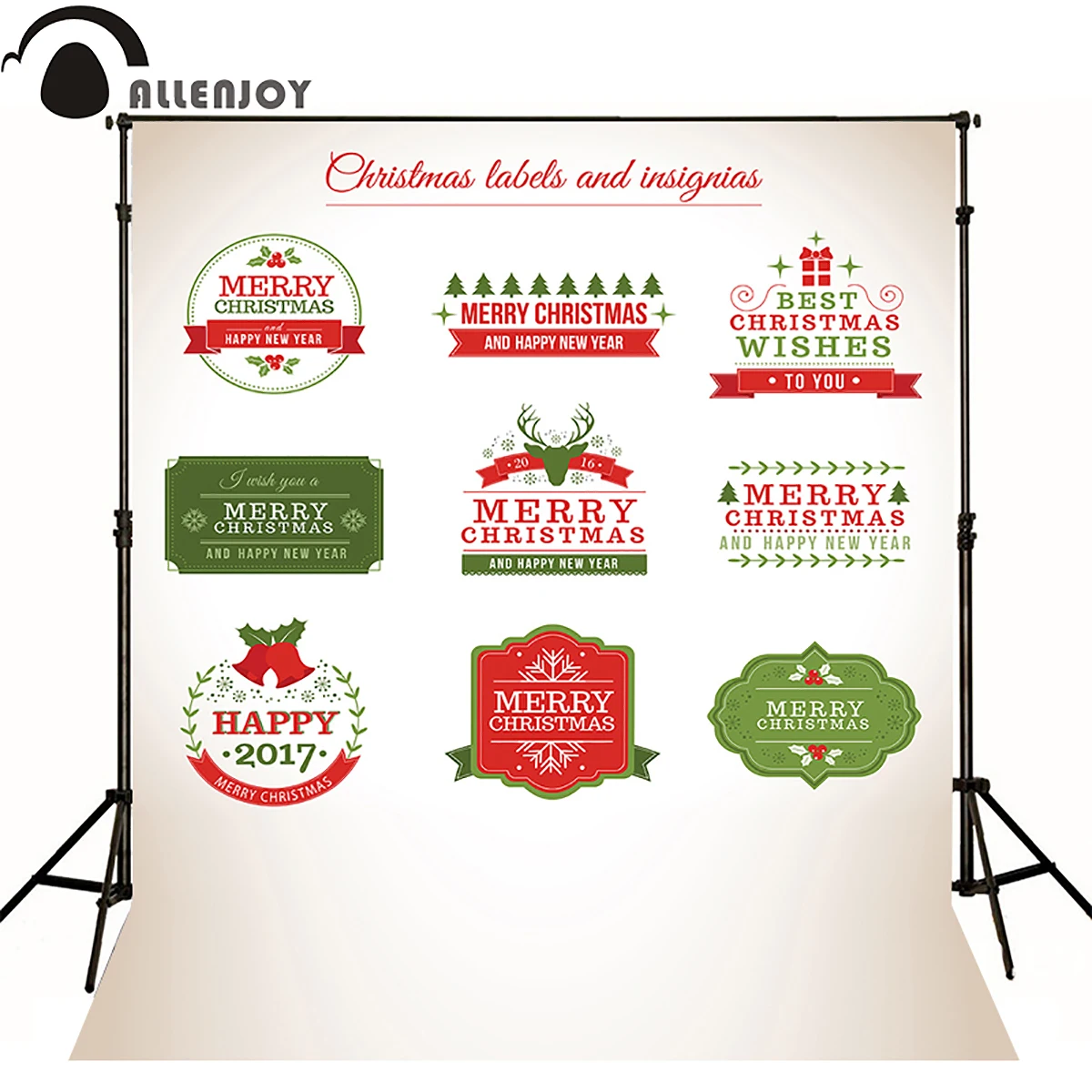 Allenjoy логотип настенный фон для фотосъемки Рождество этикетка Insignias фотостудия