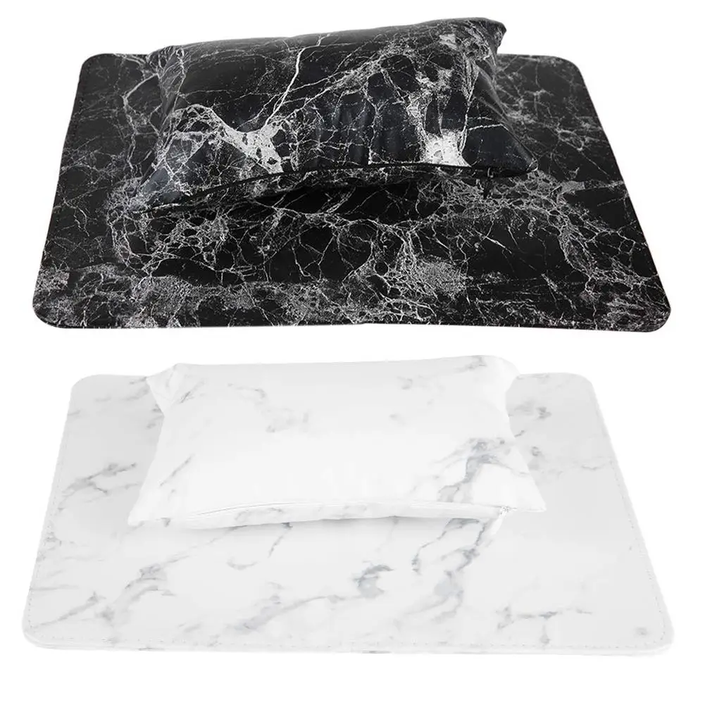 

Pu Leather Soft Hand Cushion Pillow And Pad Rest Marbe Pattern Nail Art Arm Rest Holder Manicure Tool Nail Art Accessories