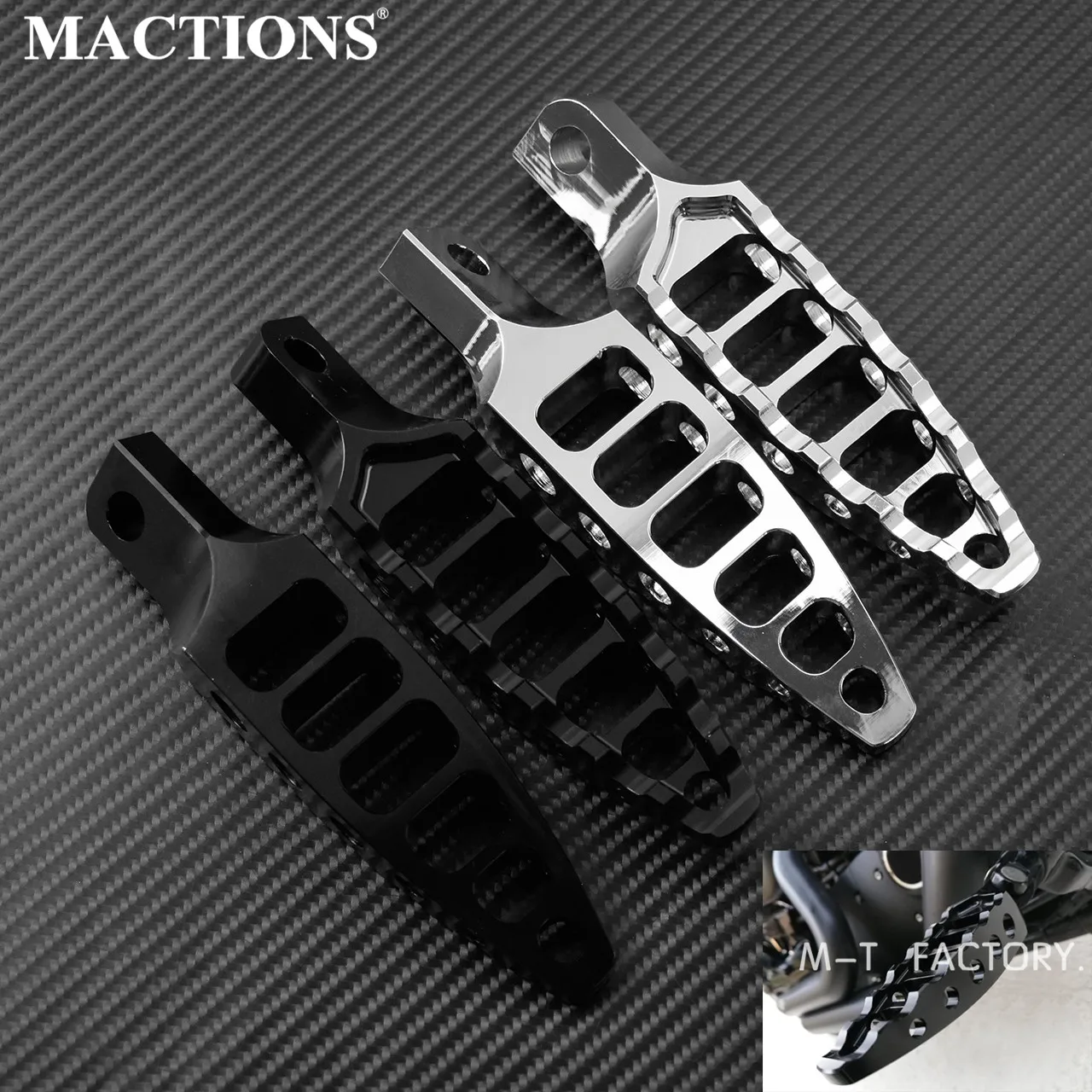 

2PCS Motorcycle CNC 45 Degree Male-Mount Footrest Footpegs Foot Pegs For Harley Sportster 883 1200 Touring 93-2016 Dyna Softail