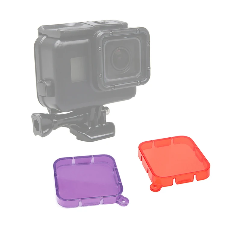 Набор фильтров для дайвинга Красный Фиолетовый фильтр GoPro Hero 5 6 7 черный улучшает