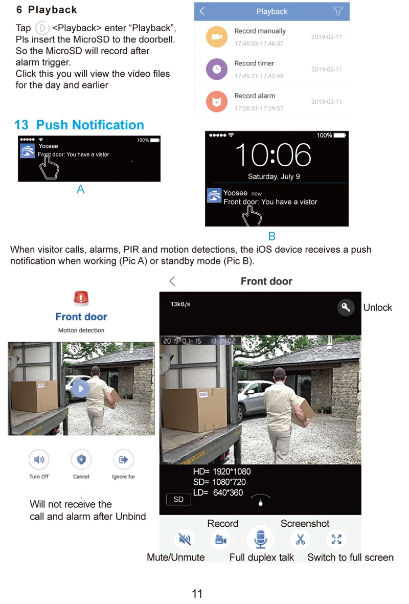 HD 1080P камера Wifi видео телефон двери дверной звонок беспроводной домофон поддержка SD карта для Android IOS смартфон Удаленный просмотр разблокировка