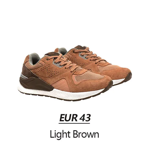 Light Brown 43 Новое поступление, Xiaomi Mijia, Ретро стиль, кроссовки, мужские, для бега, спортивные, натуральная кожа, прочные, дышащие, для спорта на открытом воздухе - Цвет: Light Brown 43
