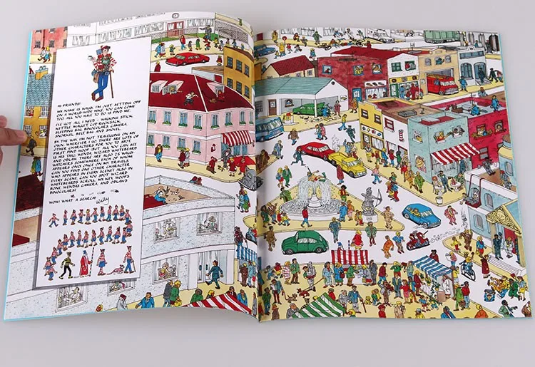 6 шт Большой размер А4 английские книги где Где Where's Wally: дети наблюдения видения будут найти головоломки подарок для детей детство
