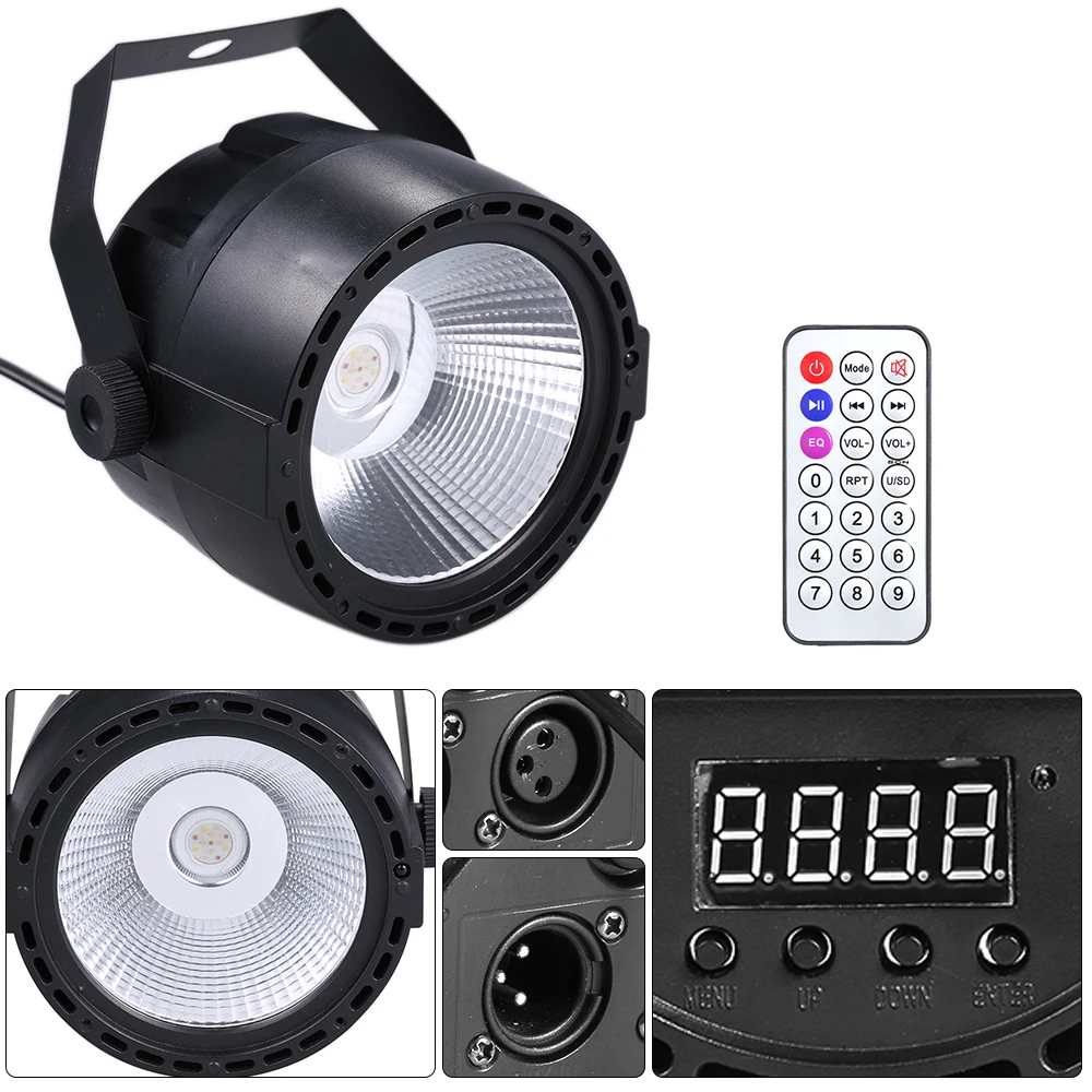 Мини DJ 7 DMX каналов освещение дискотека Вечеринка шоу свет LED 12 Вт 3в1 RGB COB Par