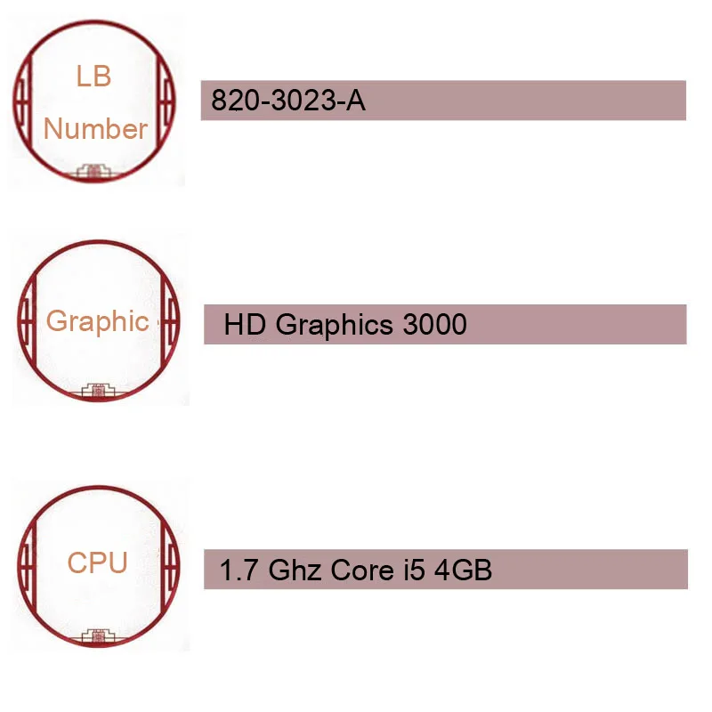 ABAY оригинальная б/у материнская плата A1369 для Macbook Air 1" материнская плата i5 1,7 ГГц 4 Гб 820-3023-A 2011 год
