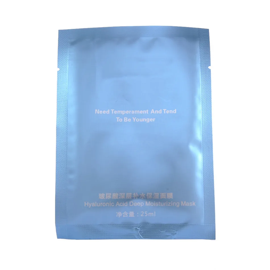 6 шт./лот шелковая маска для лица с гиалуроновой кислотой увлажняющая против