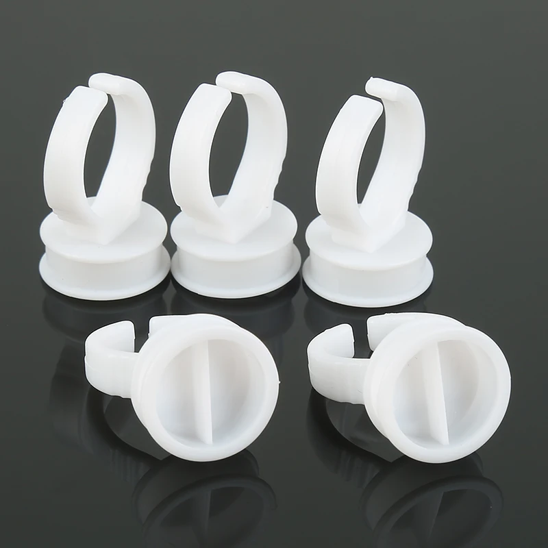 5 шт. кольца для тату пигмента держатель чернил с двумя слотами принадлежности