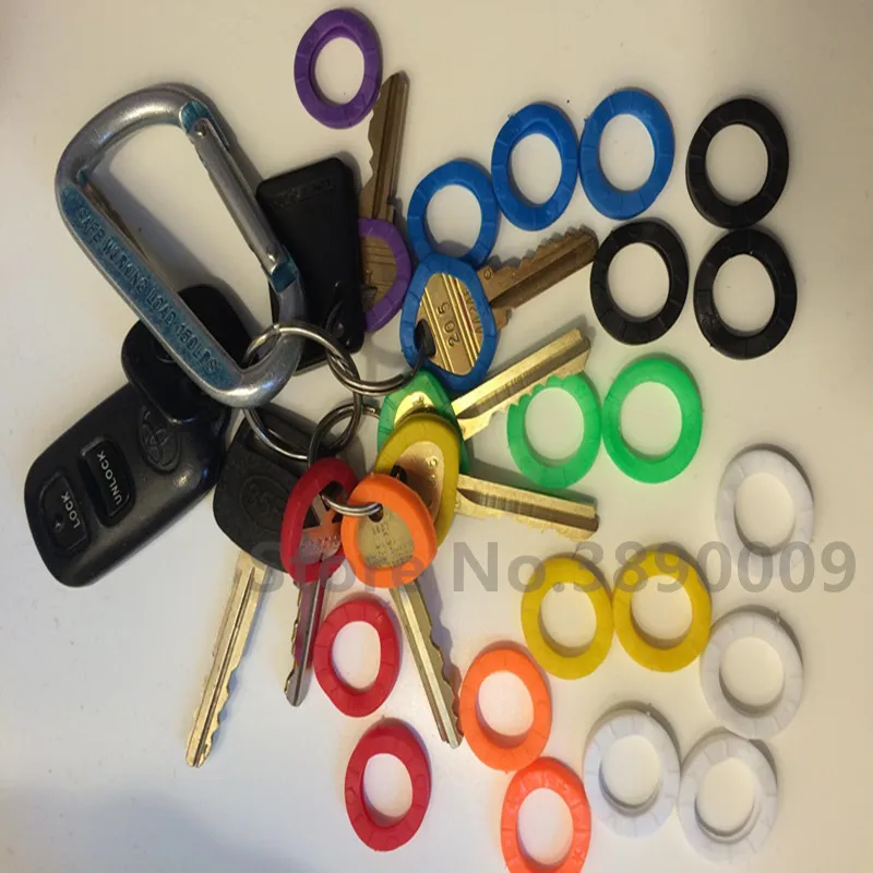 

1000 pcs New hollow environmental multi-color rubber soft key lock key cover key set car key ring key package
