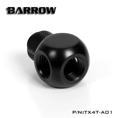 

Barrow TX4T-A01 G1 / 4 "X4, поворотный 4-ходовой кубический адаптер для водяного охлаждения сиденья, компьютерные аксессуары
