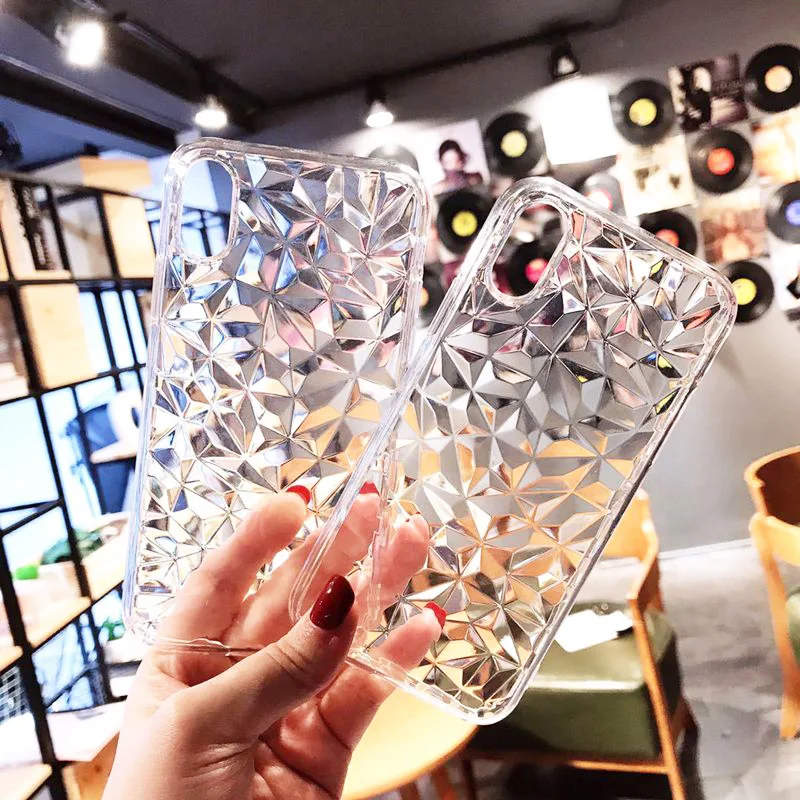 Противоударный Прозрачный чехол для телефона с бриллиантами iPhone 6 6S 7 8 Plus X XS Max XR 10
