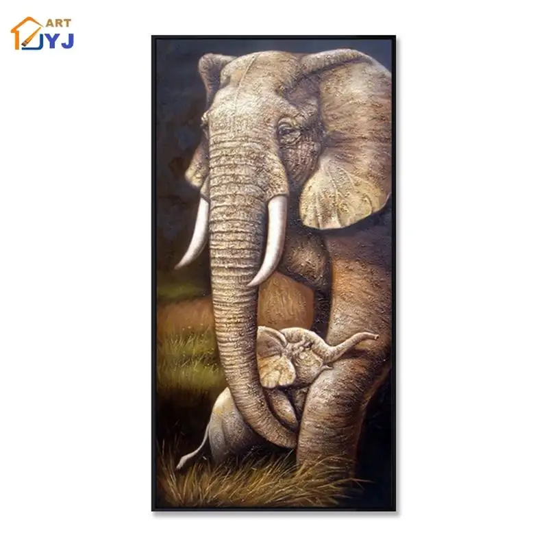 

Thick Textured Elephant Picture JYJ Wall Art Home Decor Hand painted Modern Abstract Oil Painting on Canvas Gift Unframed SL123