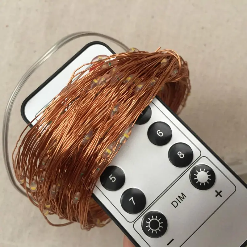 Светодиодный светильник s 50 100 200 л USB/аккумулятор уличный Рождественский + пульт