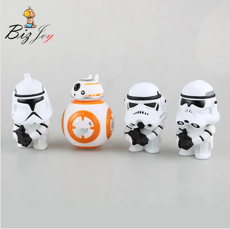 2017 фигурка мини Звездные войны The Force Awakens Дарт Вейдер белый солдат BB 8 мультфильм 10
