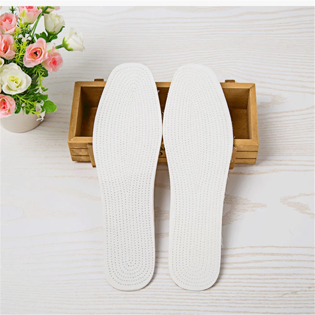 Стельки унисекс из чистого хлопка для обуви белые дышащие удобные мягкие