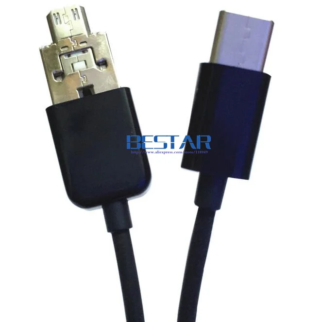 (100 шт./лот) Android 2 в 1 USB Type C Быстрый зарядный кабель 0 AM с Micro OTG Кабель адаптер м 3