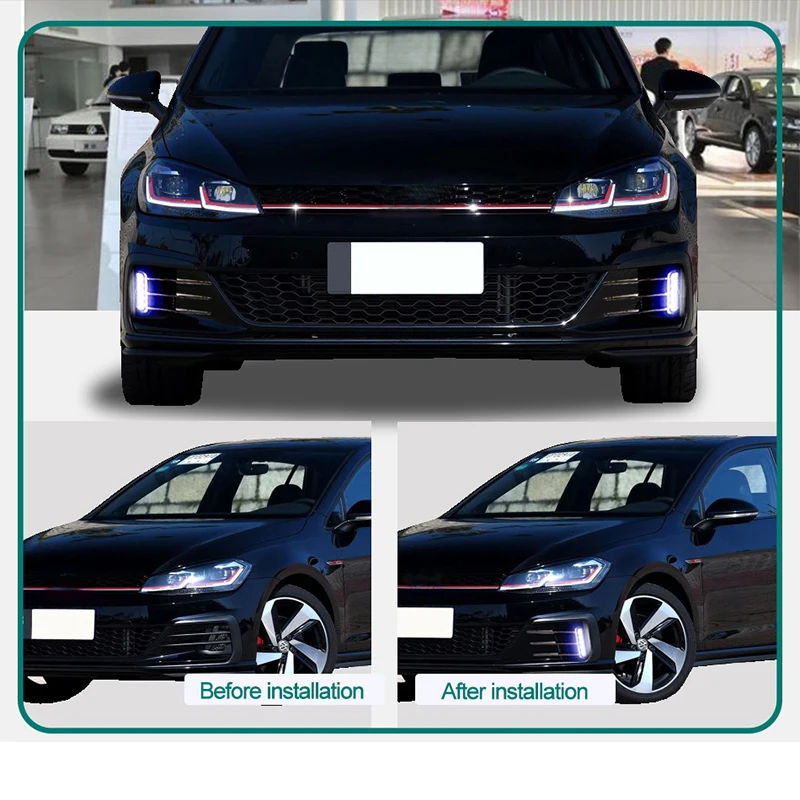 ROADOT светодиодные дневные ходовые огни для VW Golf 6 GIT 2010 2011 2012 с поворотным сигналом