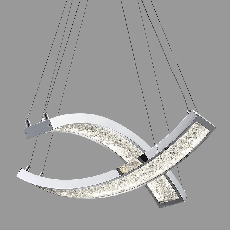 Современный светодио дный светодиодный хрустальный подвесной светильник для