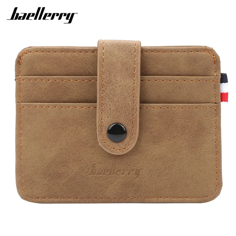 Супер тонкие кошельки Baellerry для карт брендовые Дизайнерские мужские держатели