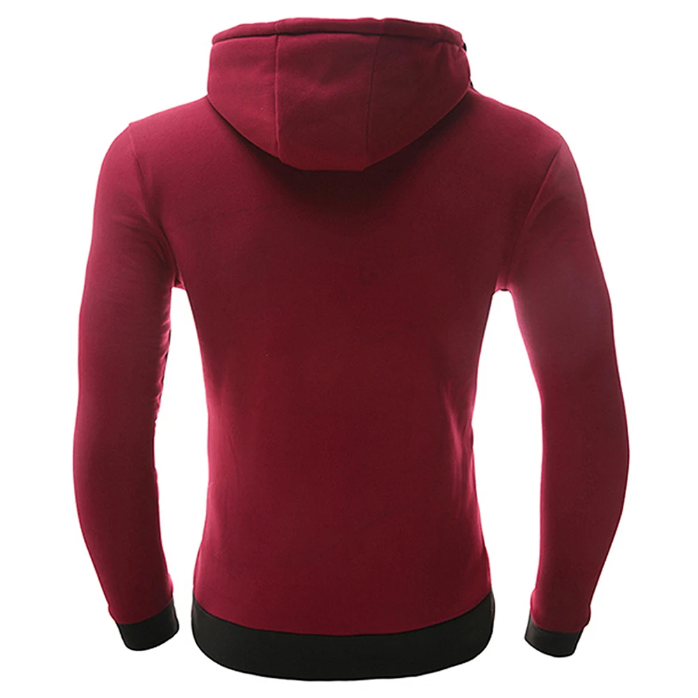 Толстовка мужская флисовая модный однотонный свитшот худи в стиле хип хоп