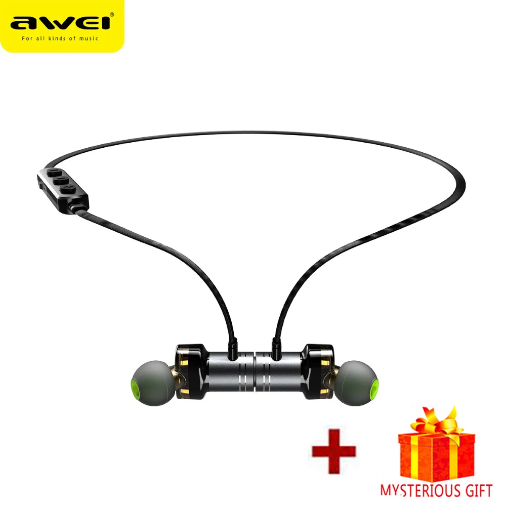 Awei стерео hands free спортивные наушник блютуз беспроводные наушники гарнитура бега