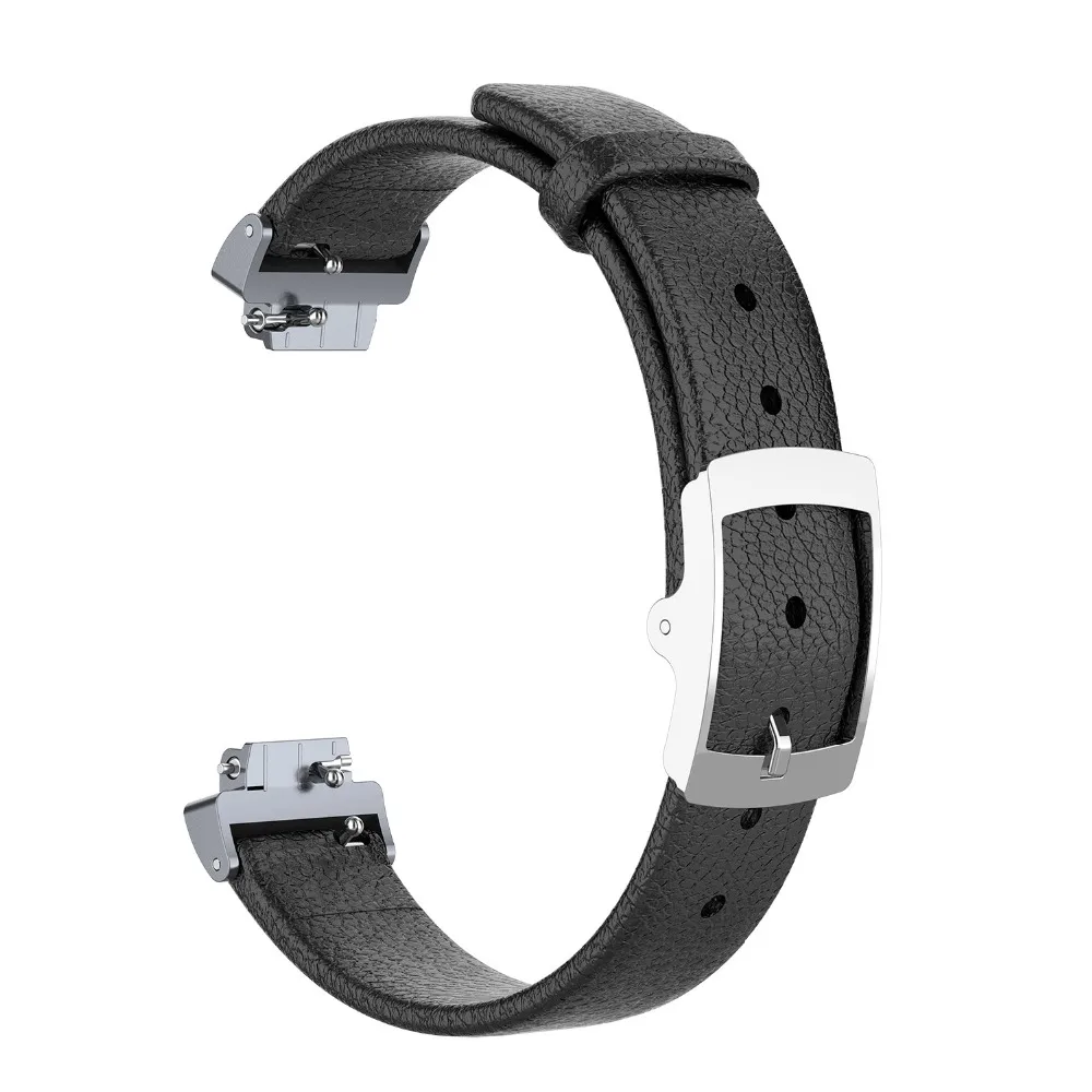 Litchi Veins Adjustable Classic Genuine Leather Replacement Bands for Fitbit Inspire / HR ace2 Fitness Tracker Strap | Электроника