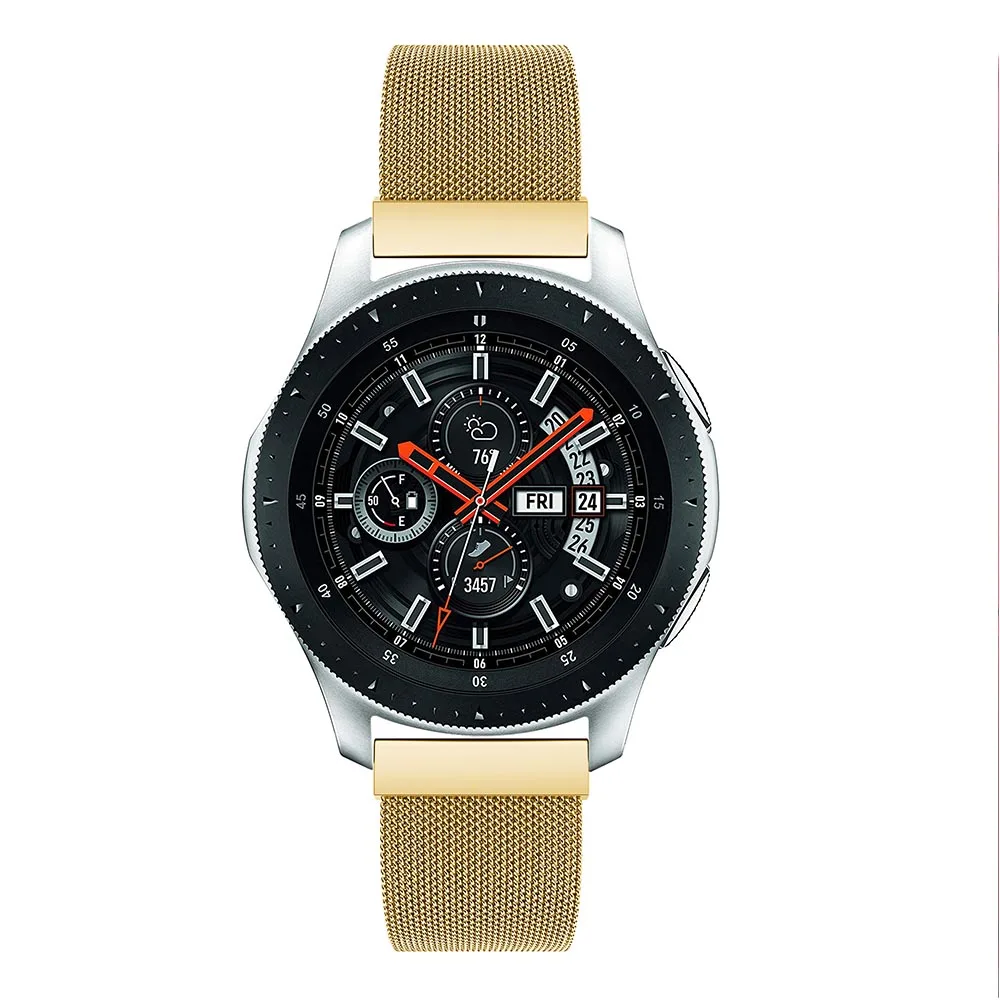20 22 ремешок для часов, мм из нержавеющей стали для samsung Galaxy Watch 42 46 мм ремешок Миланского запястья умный ремешок для часов Ремешок магнитная застежка