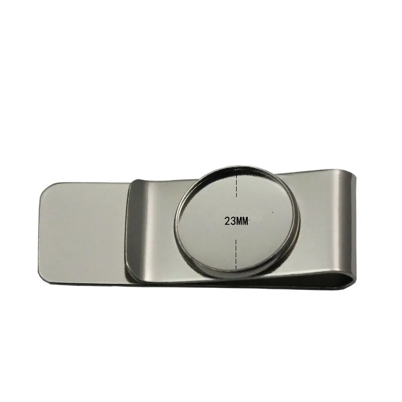 23mm Platinum Plated Beadsnice зажим для денег латунь с 16/18 мм круглые оправа c глухой закрепкой камня для кулонов персонализировать свои деньги зажимы типа "крокодил" для DIY ювелирных изделий ID34948 - Цвет: 23mm Platinum Plated