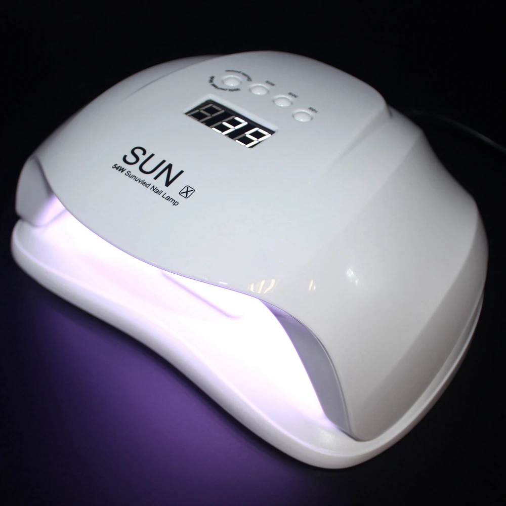 54 W солнце X светодиодный УФ лампы автоопределение машины отверждаемые гель ЖК