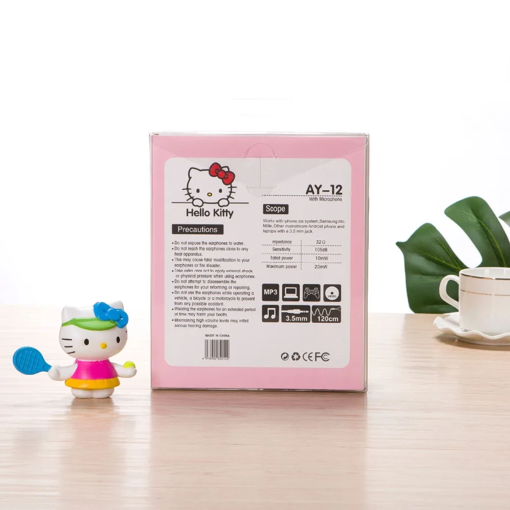 Милый мультфильм hello kitty 3 5 мм стерео мега бас складные наушники гарнитура Kawaii для