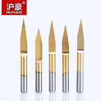 huhao 10pcslot shank 3 175mm engraving bits cnc degree 10 90 end mill carbide milling cutter titanium coating cnc router tools